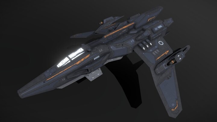 ArtStation - Scifi Fighter Thunderhawk