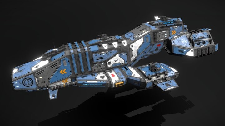 ArtStation - Scifi Frigate Corsair