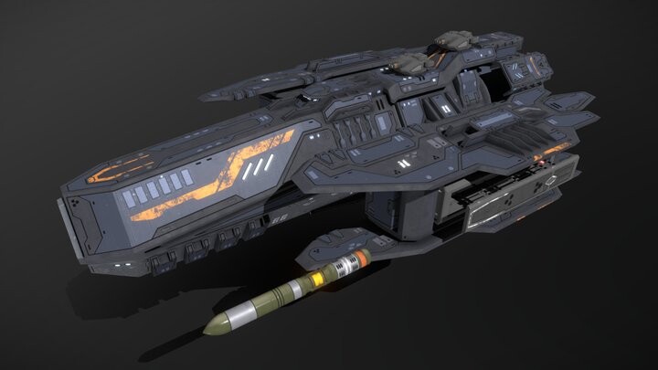 ArtStation - Scifi Torpedo Frigate Ripper