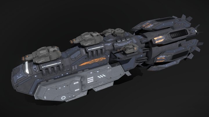 ArtStation - Scifi Heavy Frigate Liberator