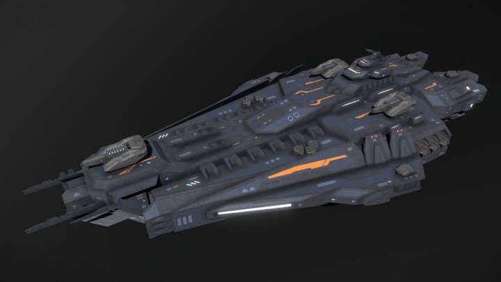 ArtStation - Scifi Destroyer Steelblade