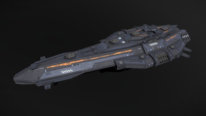 ArtStation - Scifi Battleship Excalibur