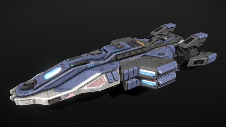 ArtStation - USSN Yorktown Class Carrier