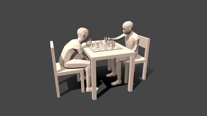 ArtStation - Low poly 3D Chessboard Game assets