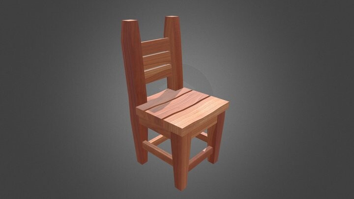 ArtStation - Stylized Low Poly Chair