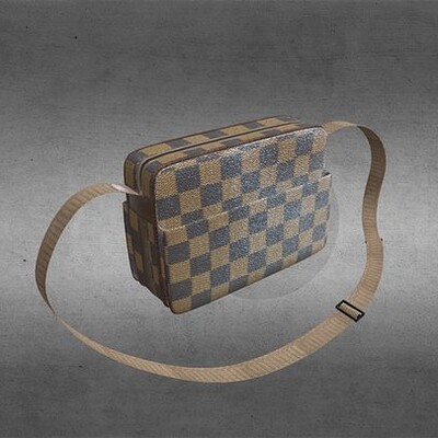 3D Model Collection Louis Vuitton Alma BB Bag VR / AR / low-poly