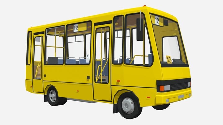 3D model Ikarus bus VR / AR / low-poly