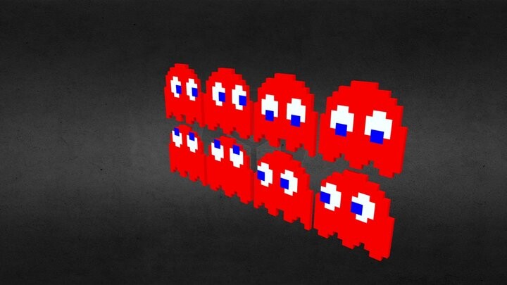 Artstation 8 Bit Pac Man 256 Blinky 2678