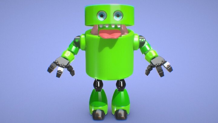 ArtStation - Cartoon style robot character