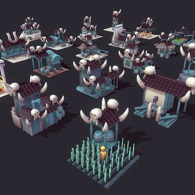 Solarpunk Village - Download Free 3D model by LowPolyBoy