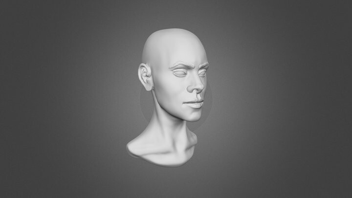 ArtStation - Female Head sculpted [2]