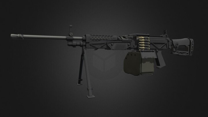 ArtStation - QJY-201 machine gun