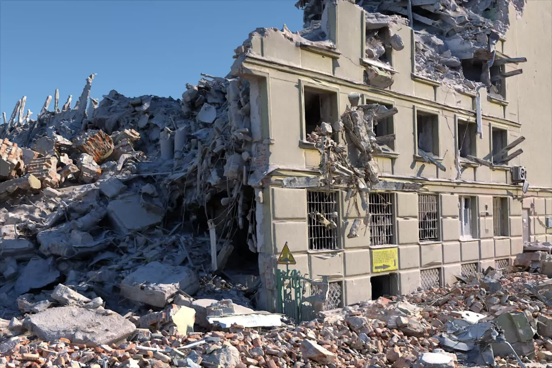 demolished building 3d model free download