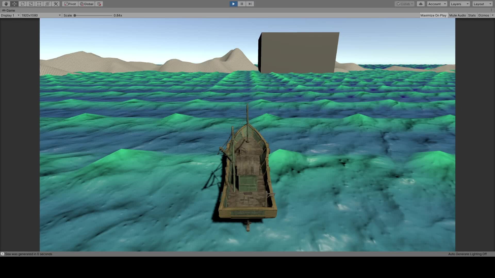 ArtStation Deep Water Simulation (Vertex Displacement shader) and