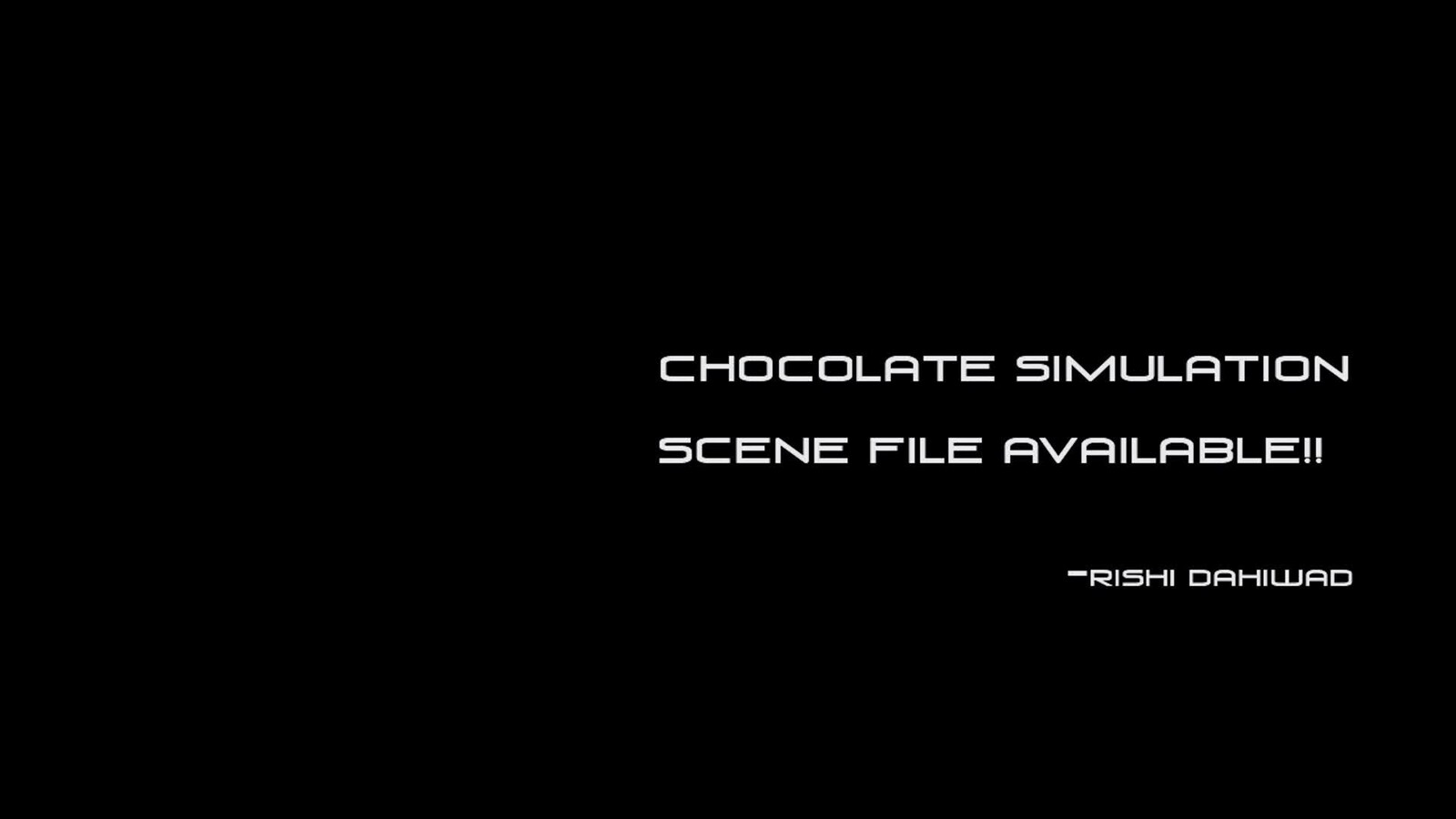 Houdini Chocolate simulation