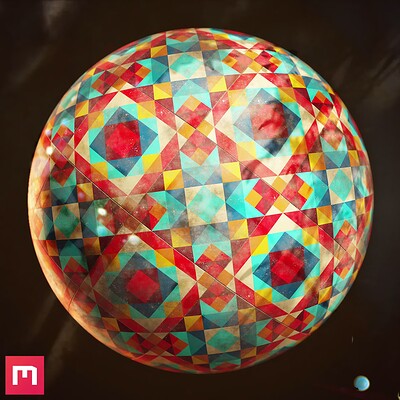 Procedural Colored Tiles Material