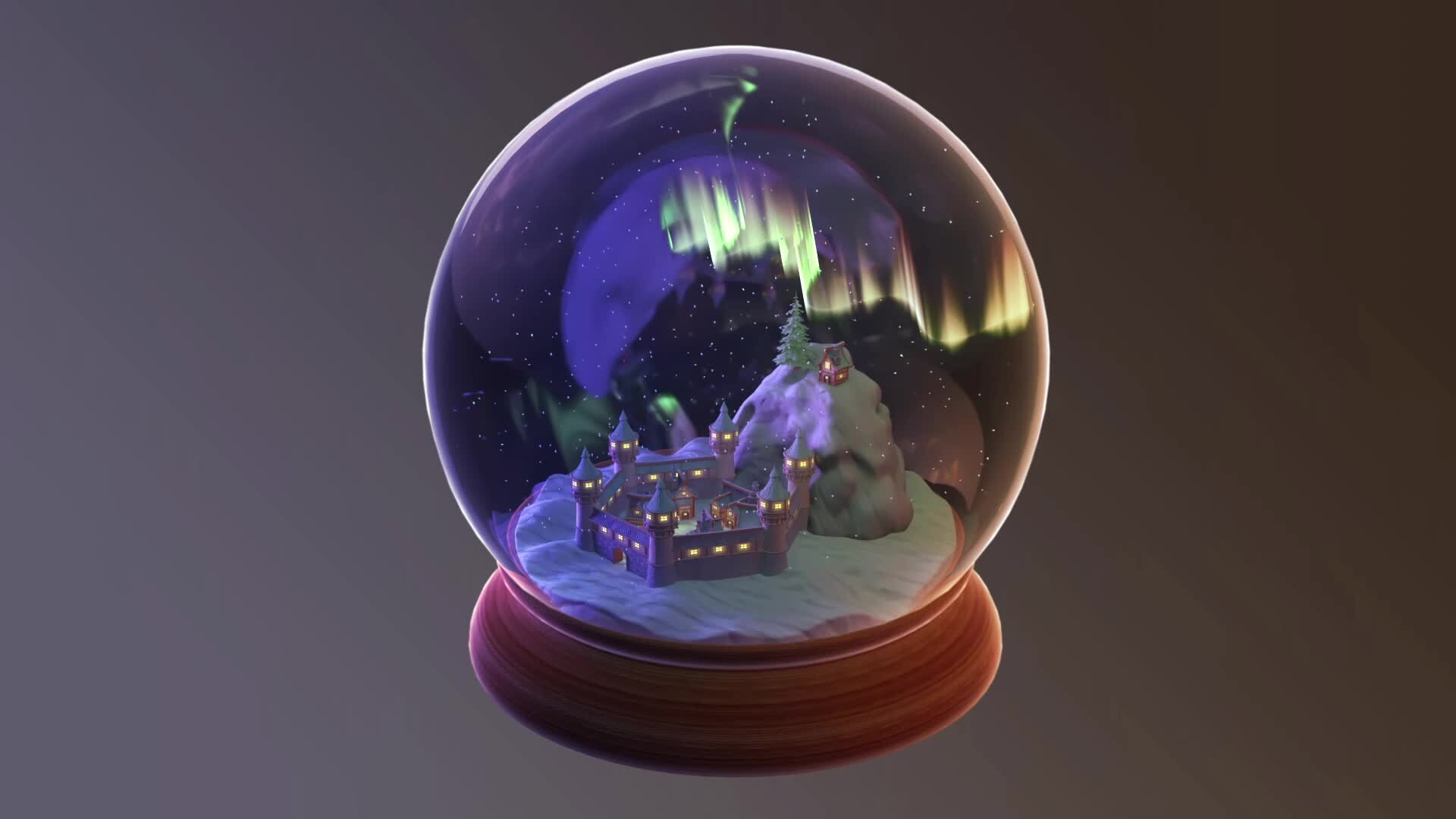 ArtStation Snow Globe Winter Diorama