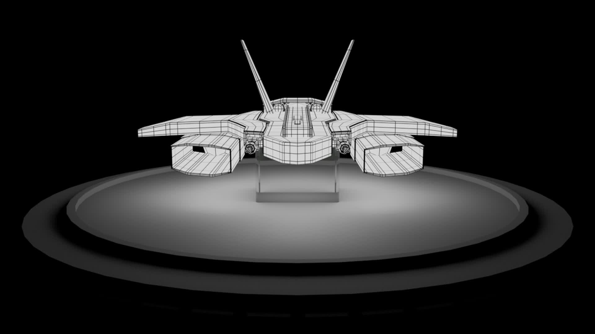 ArtStation Final Spaceship Model work towards completion