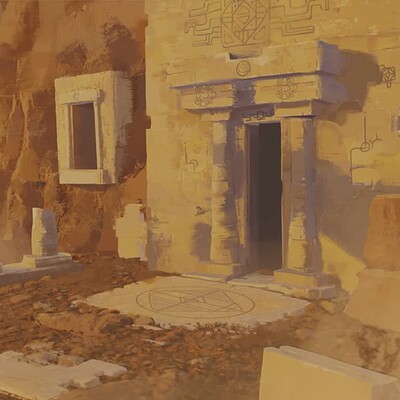 Desert Temple - Camera Projection Test