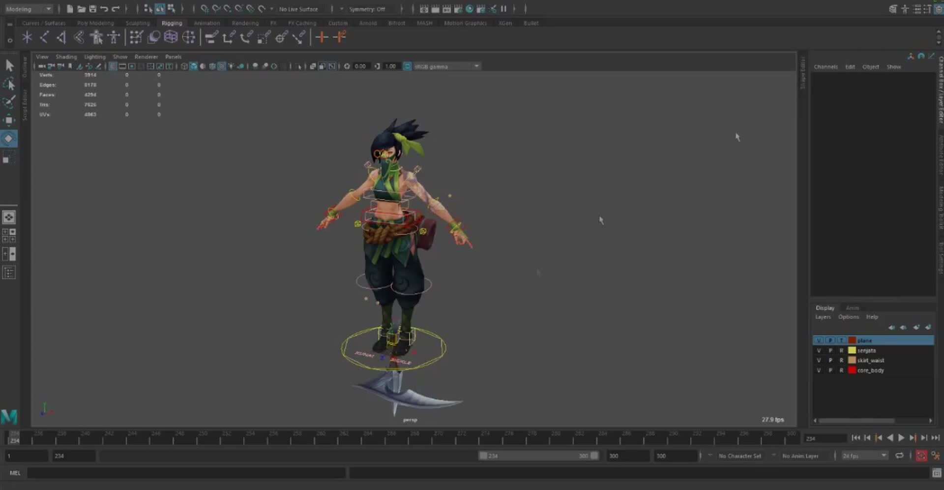 Artstation - #3 Maya Rigging ( Akali From League Of Legends )