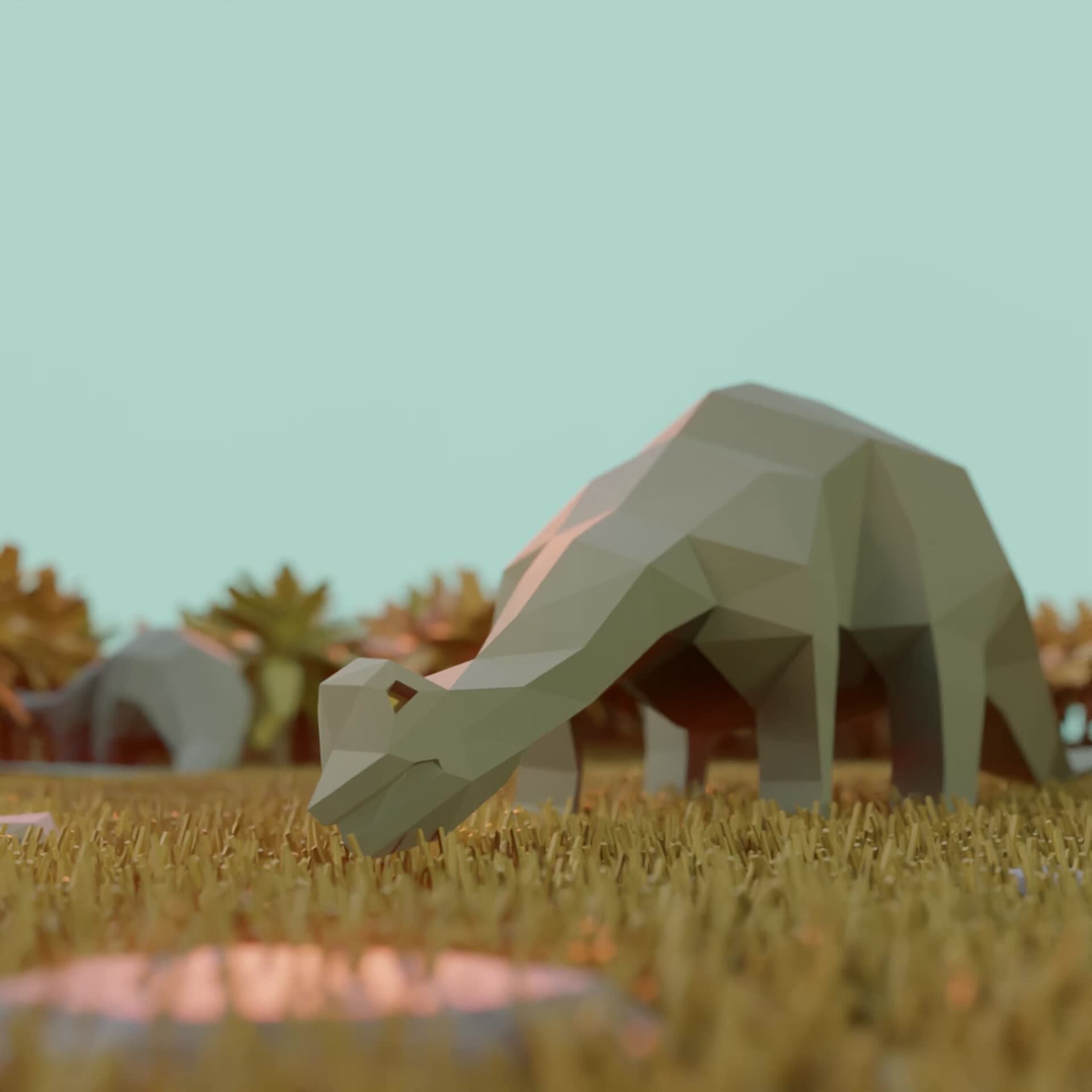 ArtStation - Low Poly Dinosaurs