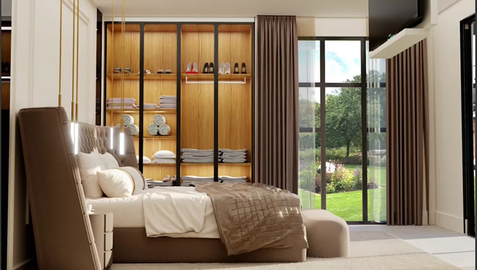 Master bedroom and closet