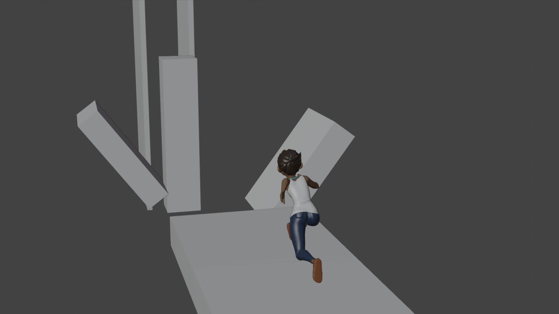 ArtStation Body Mechanics Test Jumps and Spider climb