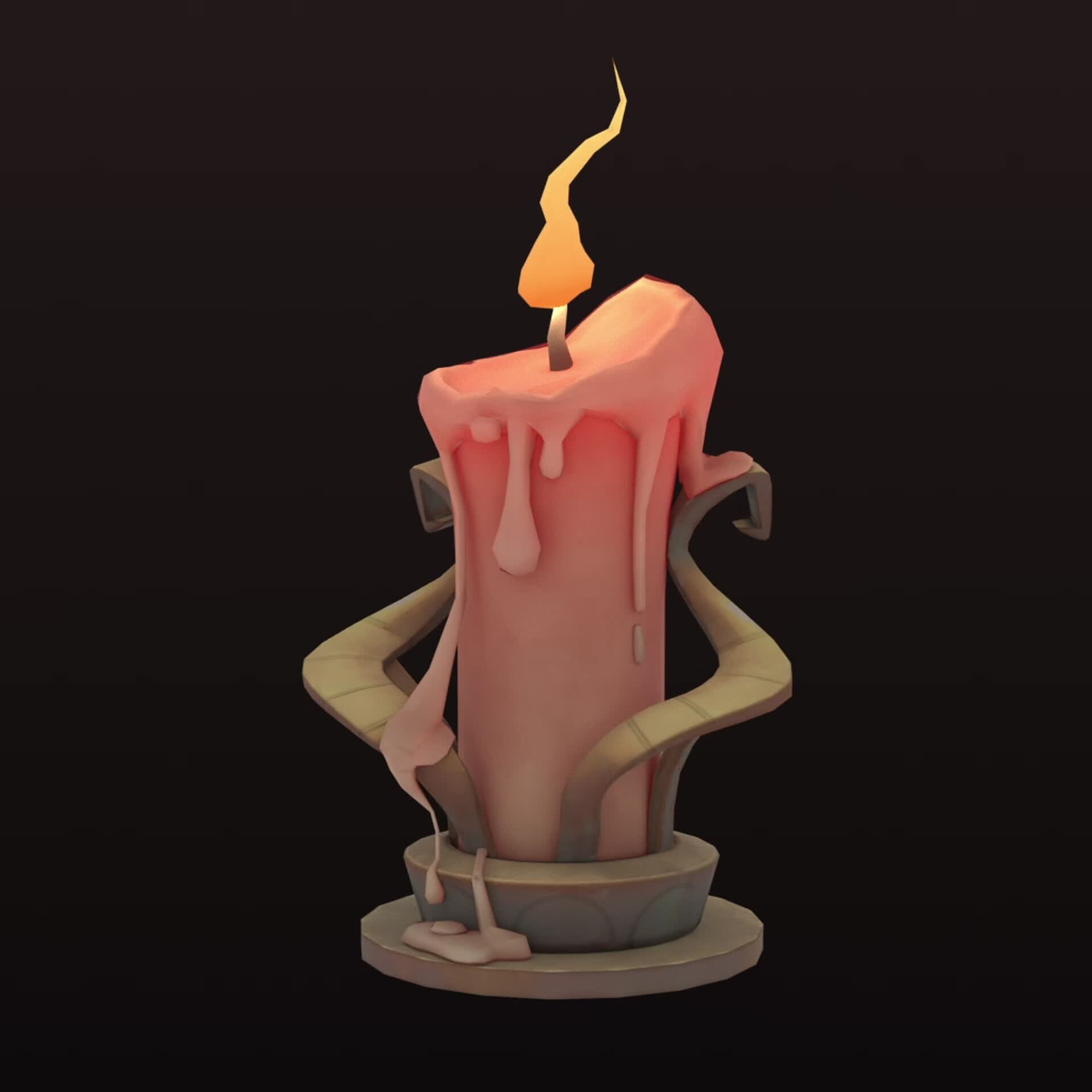 ArtStation - Stylized Candle Model