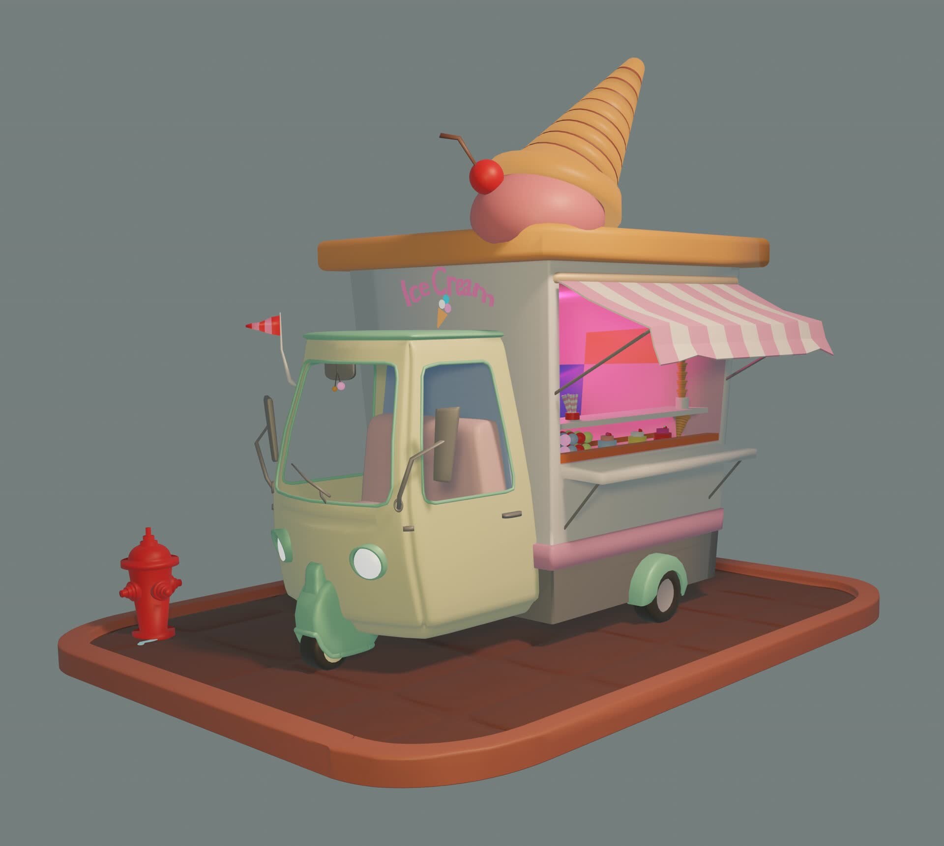 ArtStation - Ice cream truck