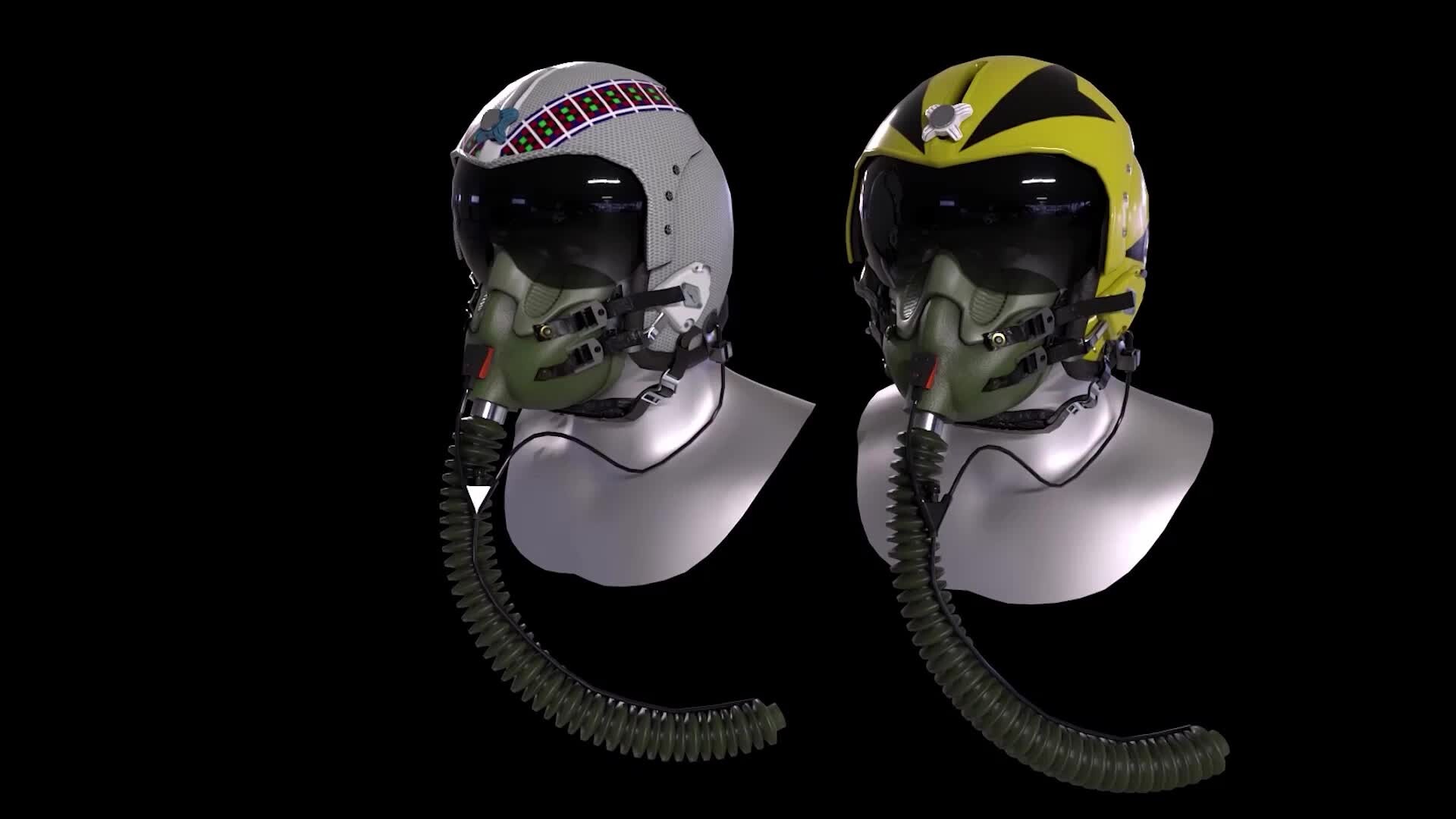 ArtStation - HGU-33/p Flight helmet with MBU-12 oxygen mask