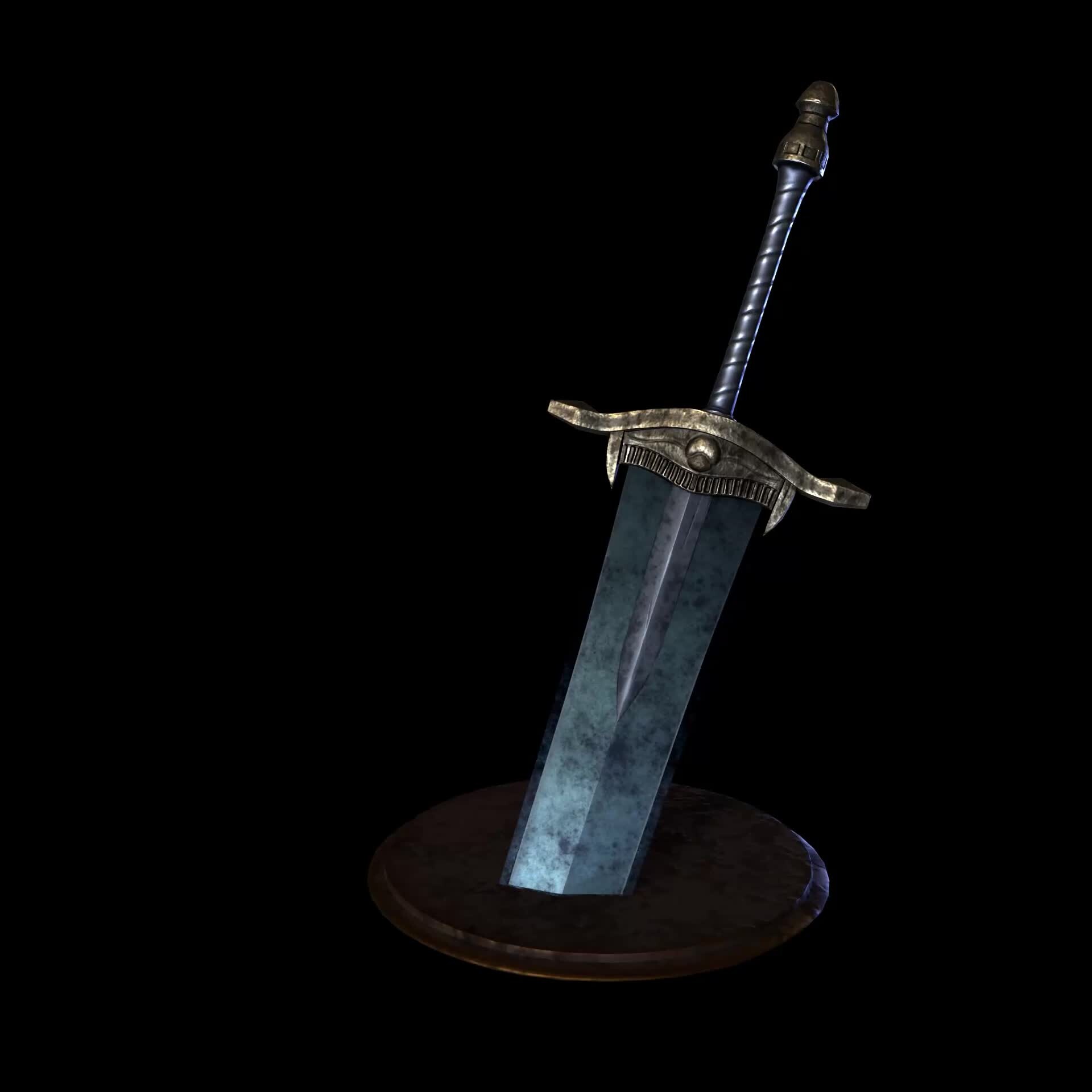 ArtStation Moonlight Greatsword Dark Souls Weapon   3d Lab Lapse Thumb 