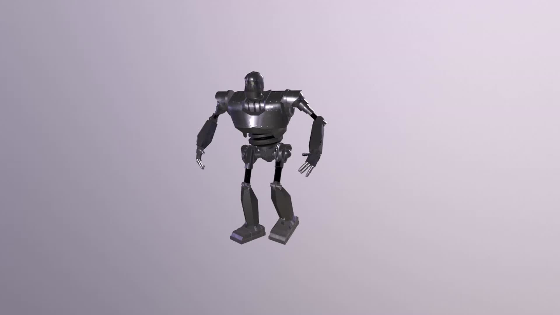 ArtStation - Iron Giant Rendered + Wireframe