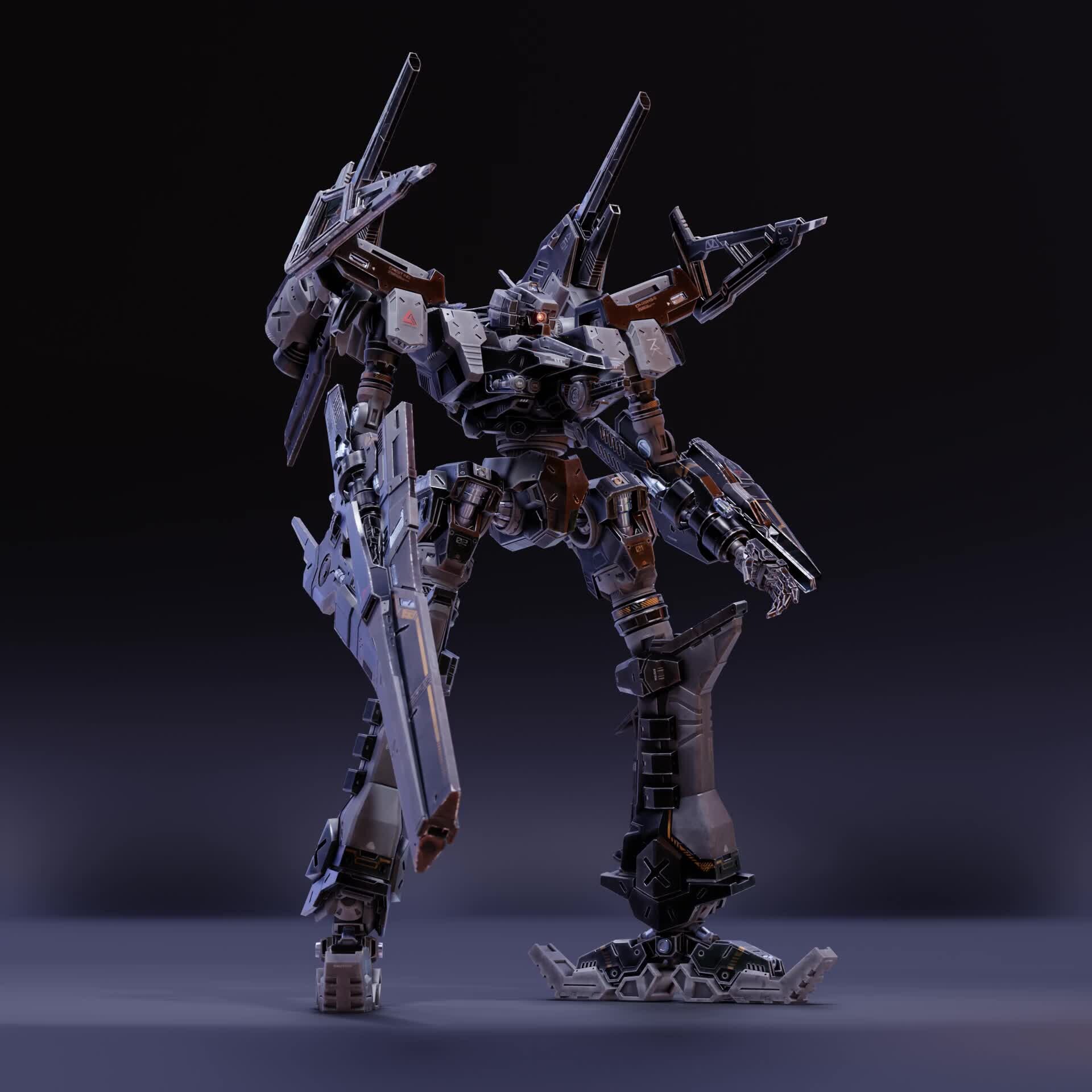 ArtStation - Amored Core Silent Line Fan Art: CR-C98E3 Stealth Type