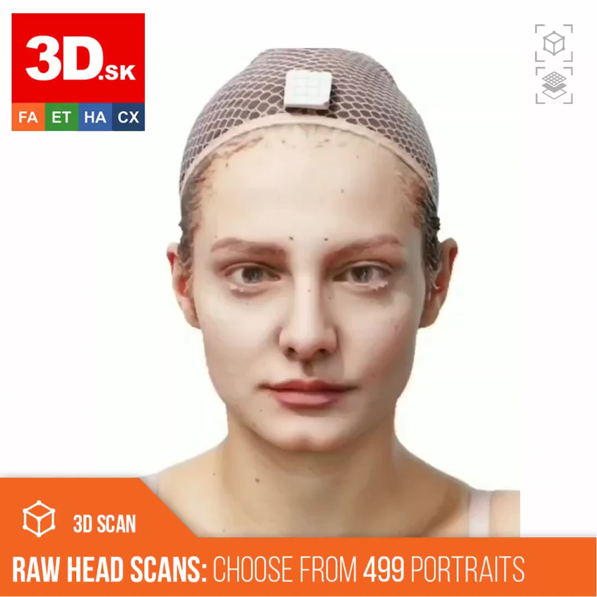 3D.SK - 499 REAL LIFE HUMAN 3D Head Scans