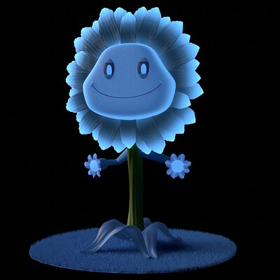 ArtStation - Sunflower (Plants vs zombies) (Blender3D)(Fan art)