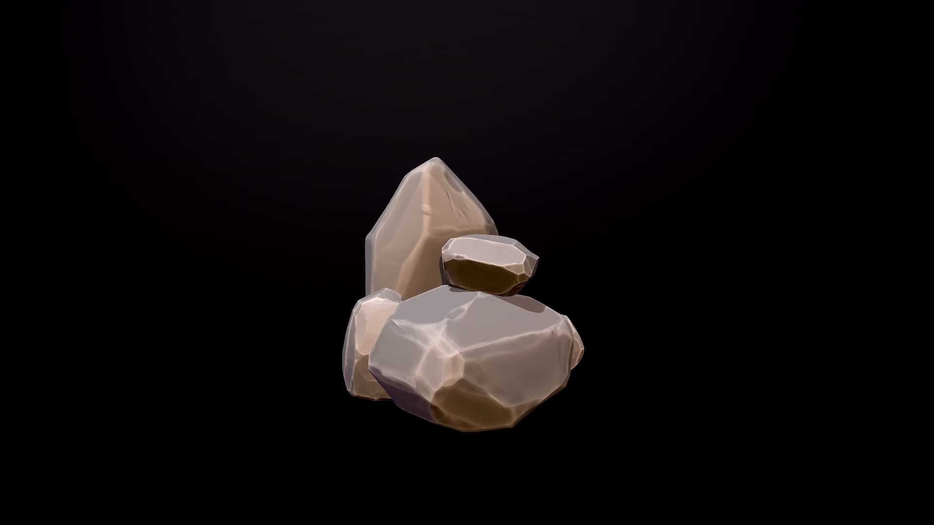 ArtStation - Stylized Low Poly Rocks Environment Props