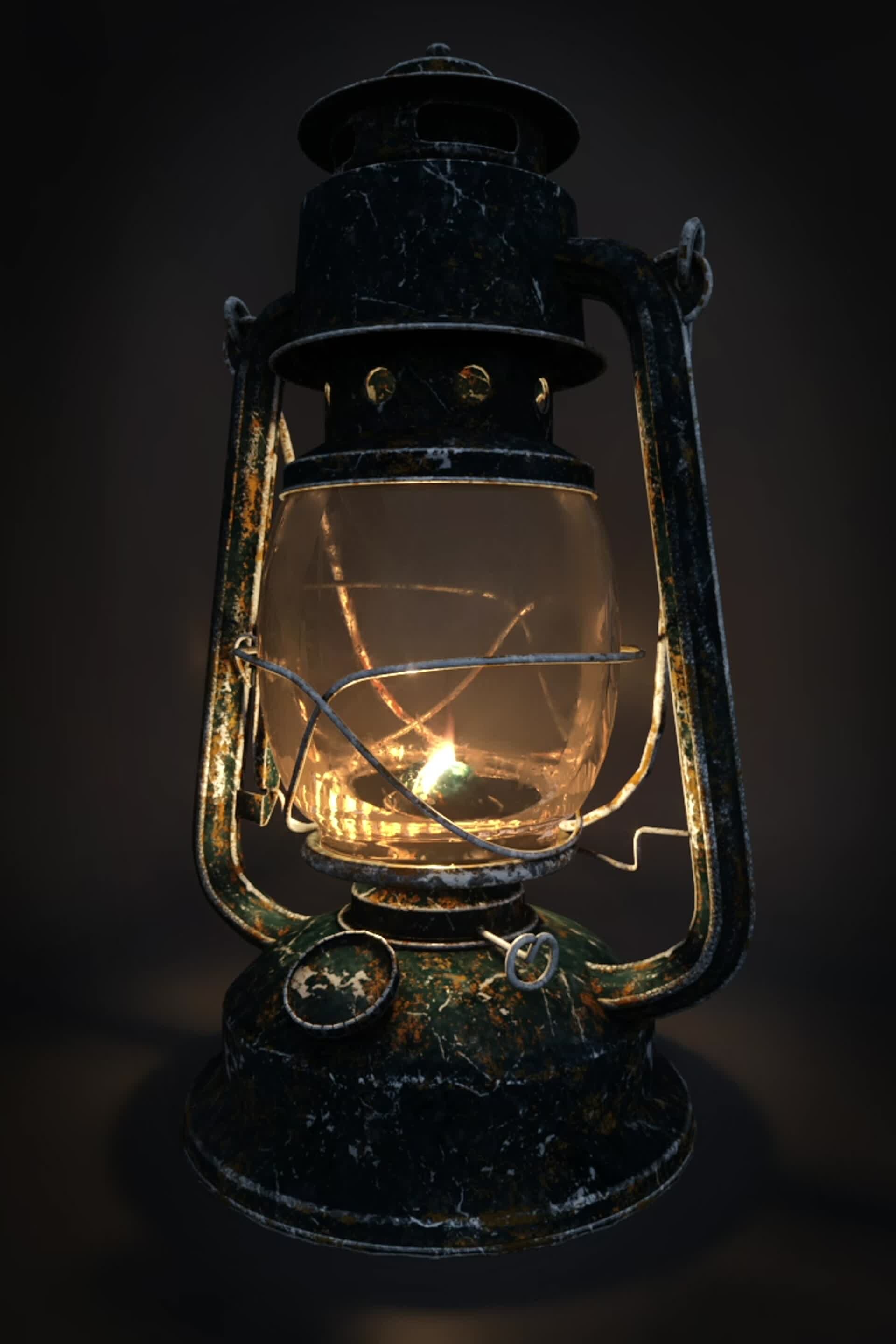 ArtStation Glowing oil lantern
