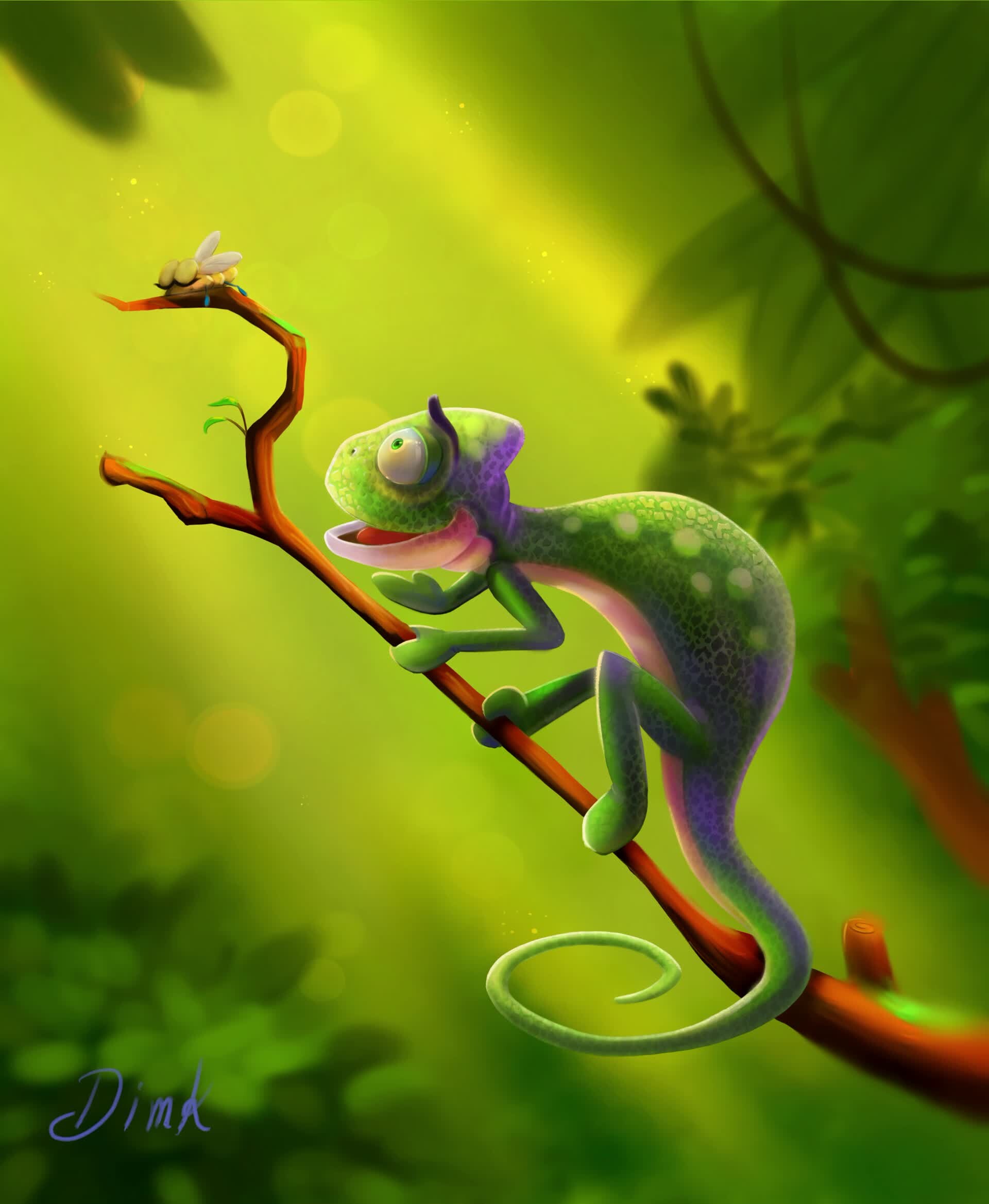 ArtStation - Happy Chameleon