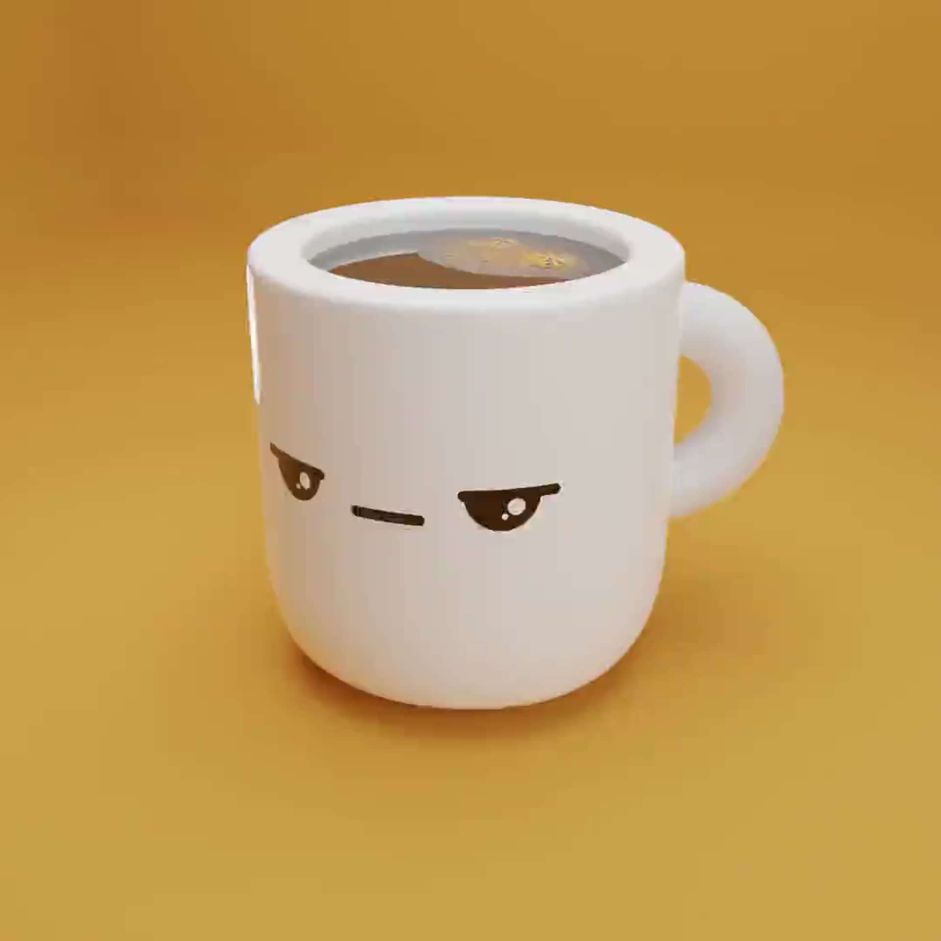 ArtStation - Character animation cute coffee cup
