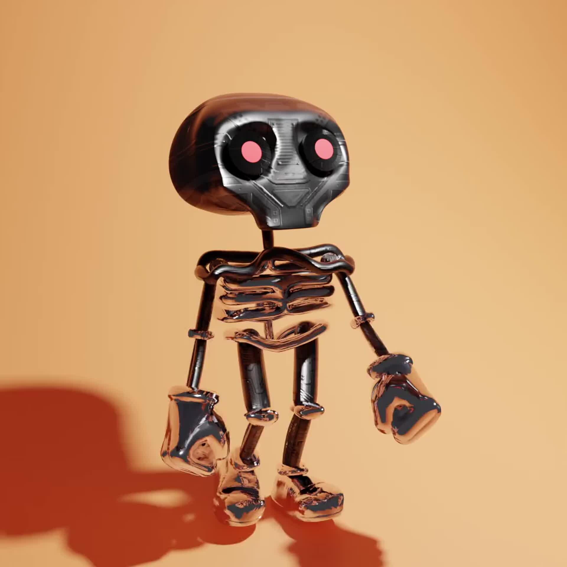 ArtStation - Walking Cyber Bot Animation