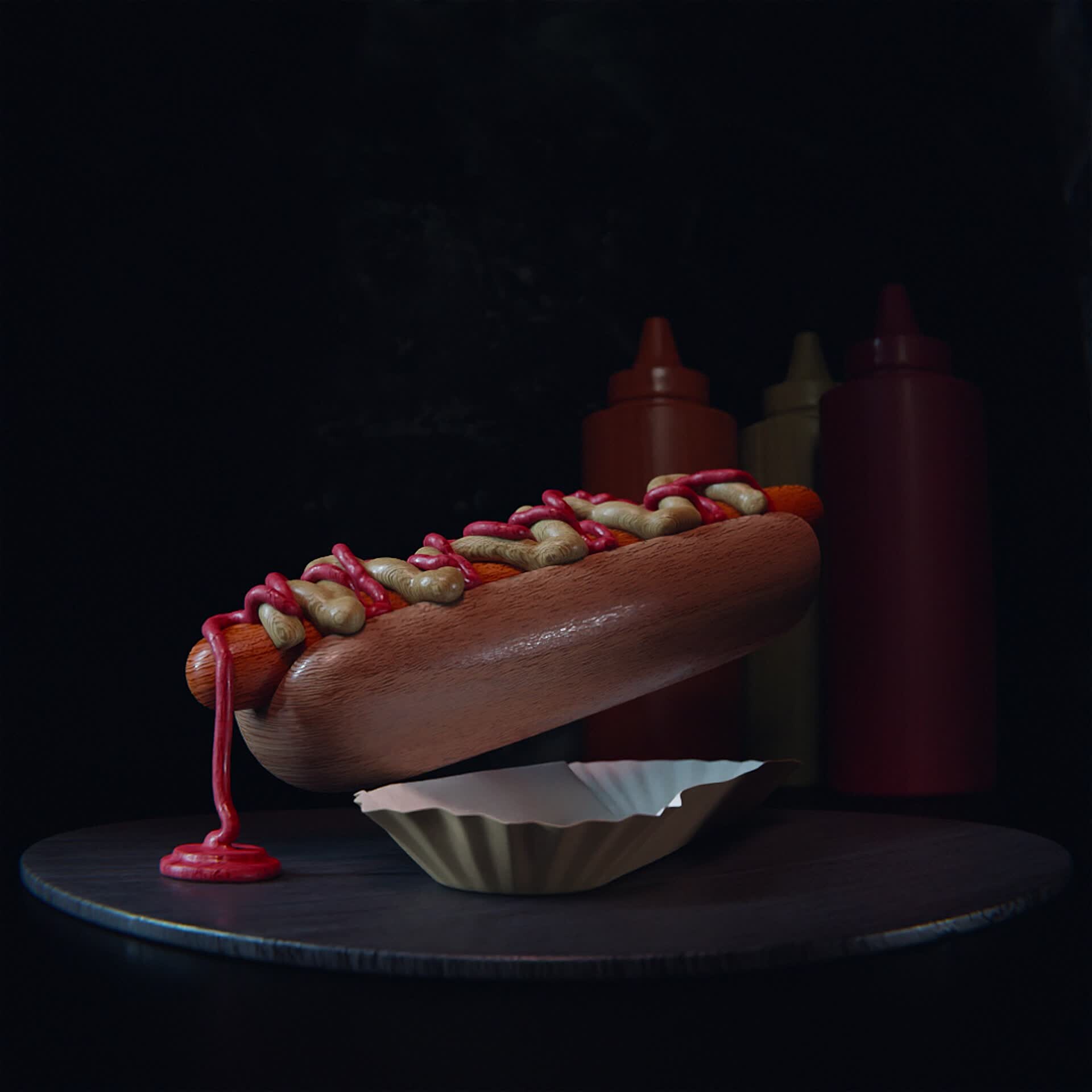 ArtStation - Wooden Hotdog