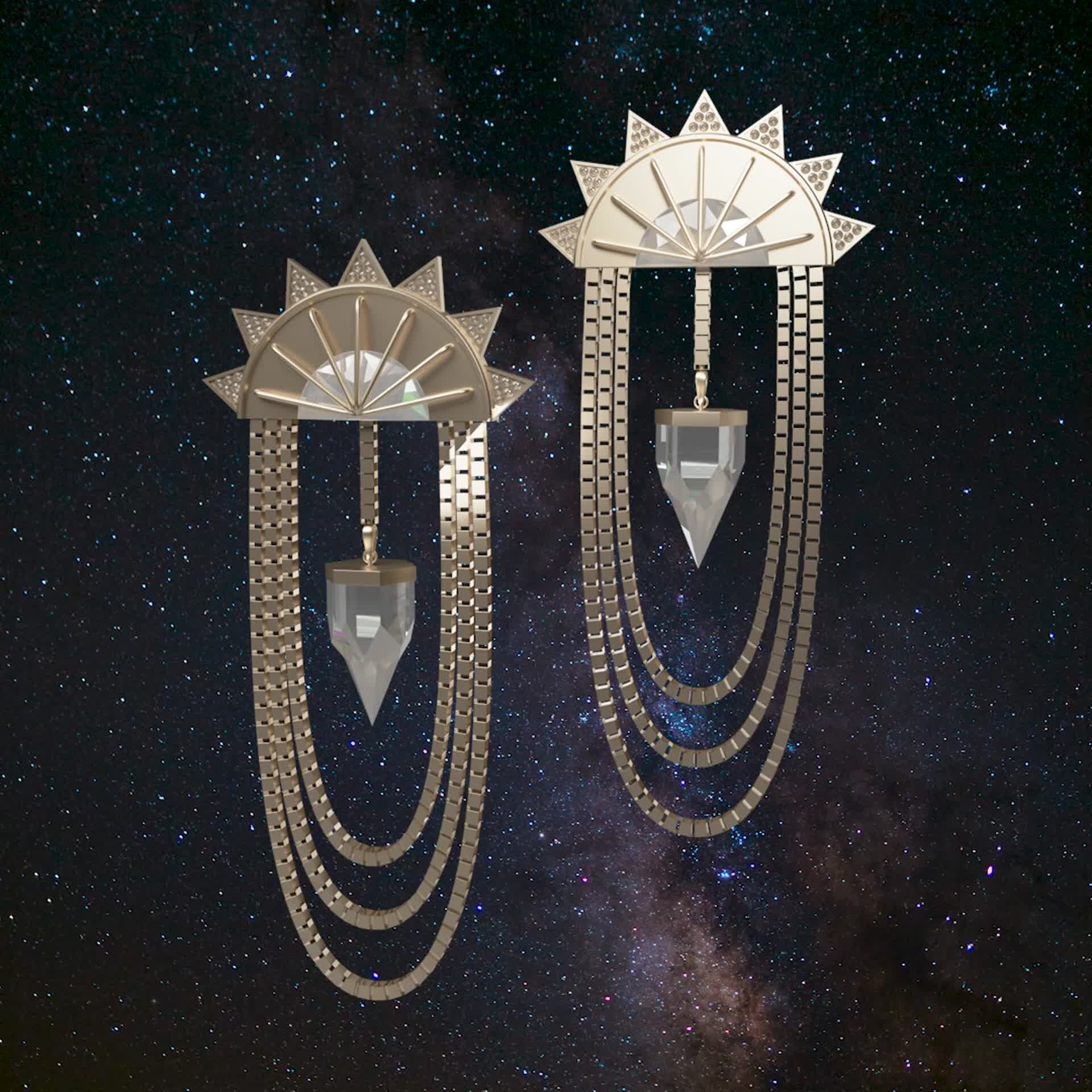 ArtStation Crystal Queen AI Earrings // AURELIA + ICARUS