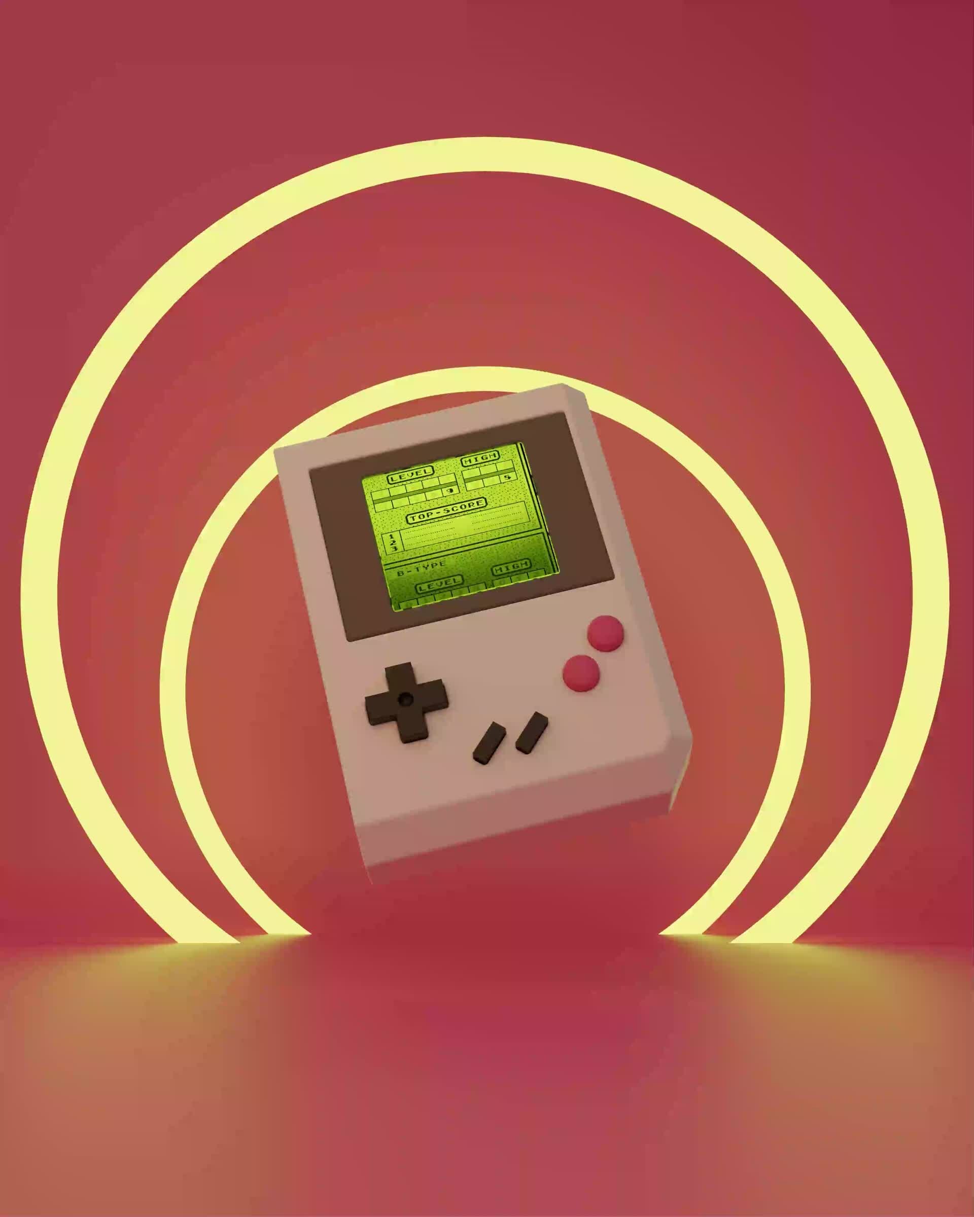 ArtStation - Back to Childhood - 3D Gameboy Modeling Study