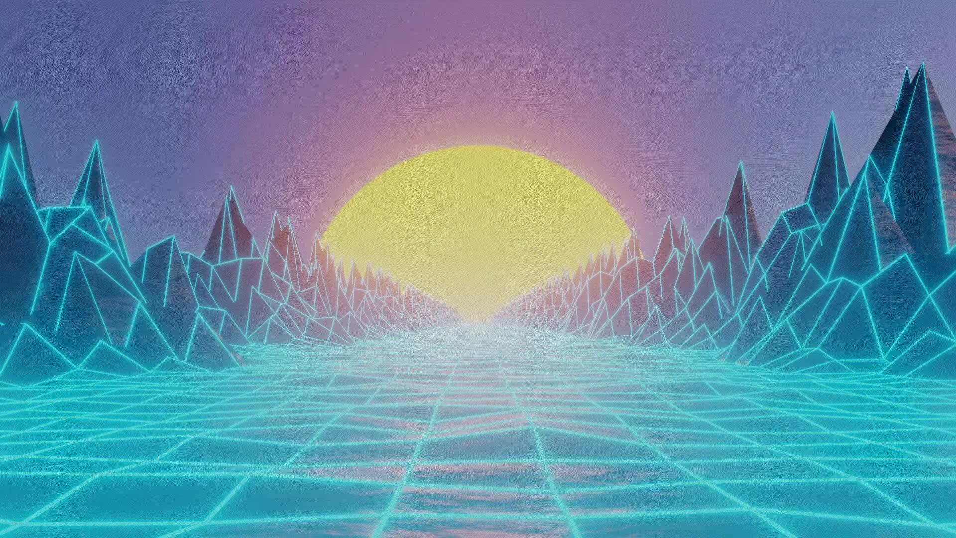 ArtStation - Retrowave Loop Animation