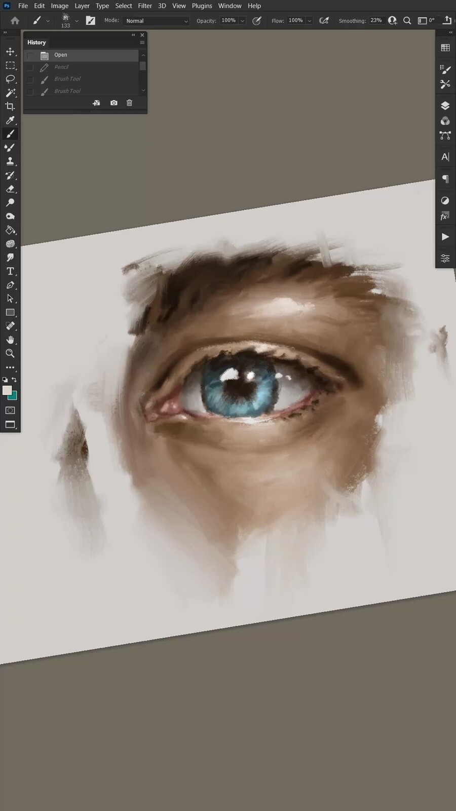 Digital Oil Portrait Painting (Eye) - SHORT Video