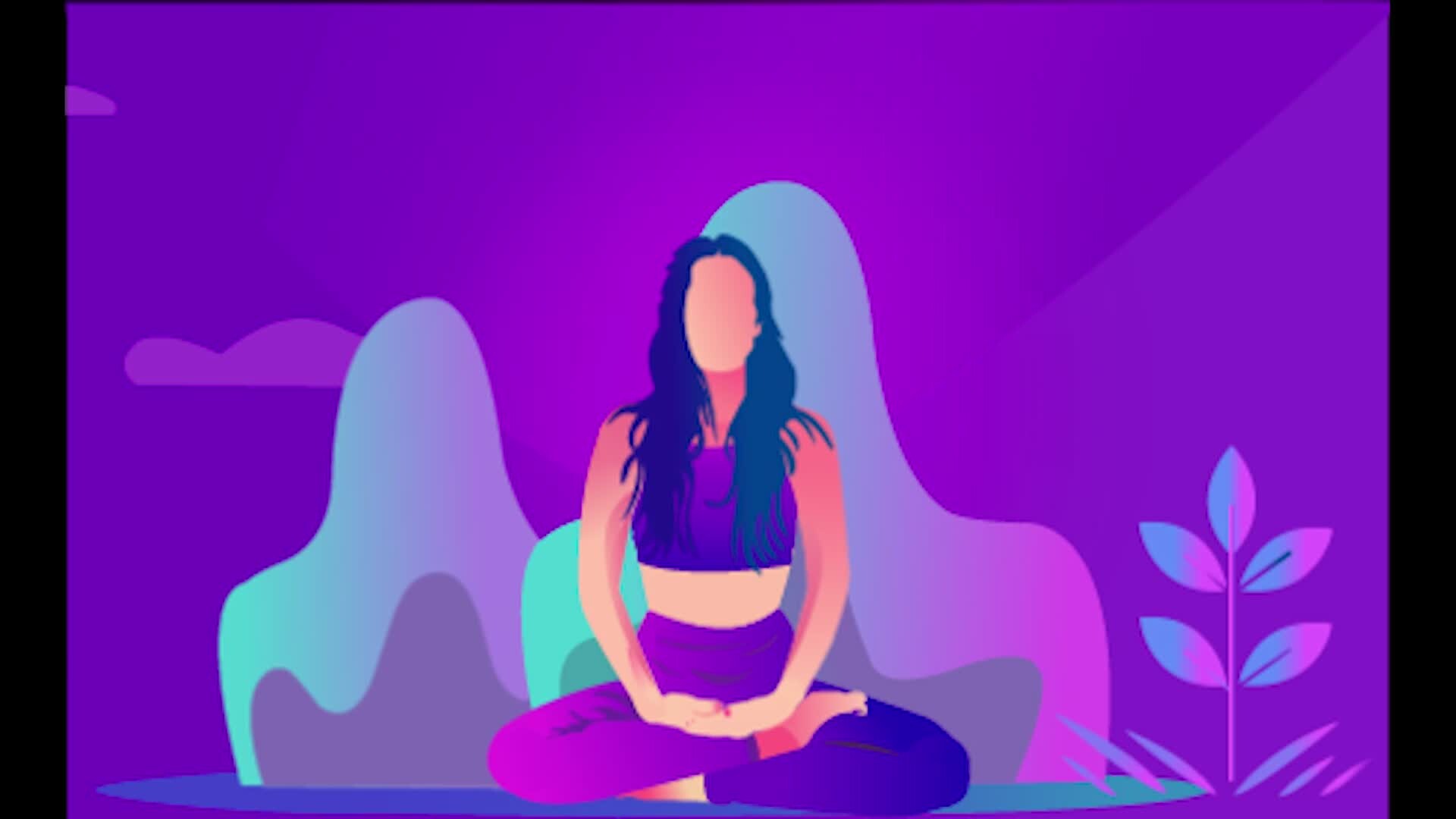 Девушка медитация рисунок