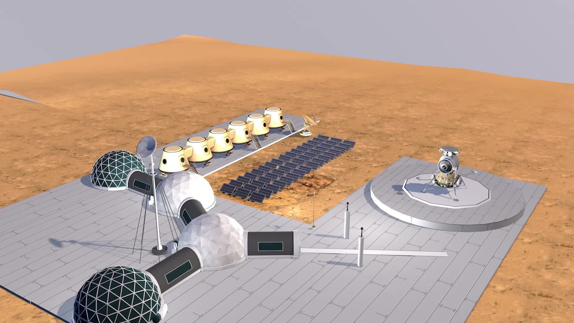 ArtStation - inBrain internship: 3d VR showcase The Mars base and Space ...