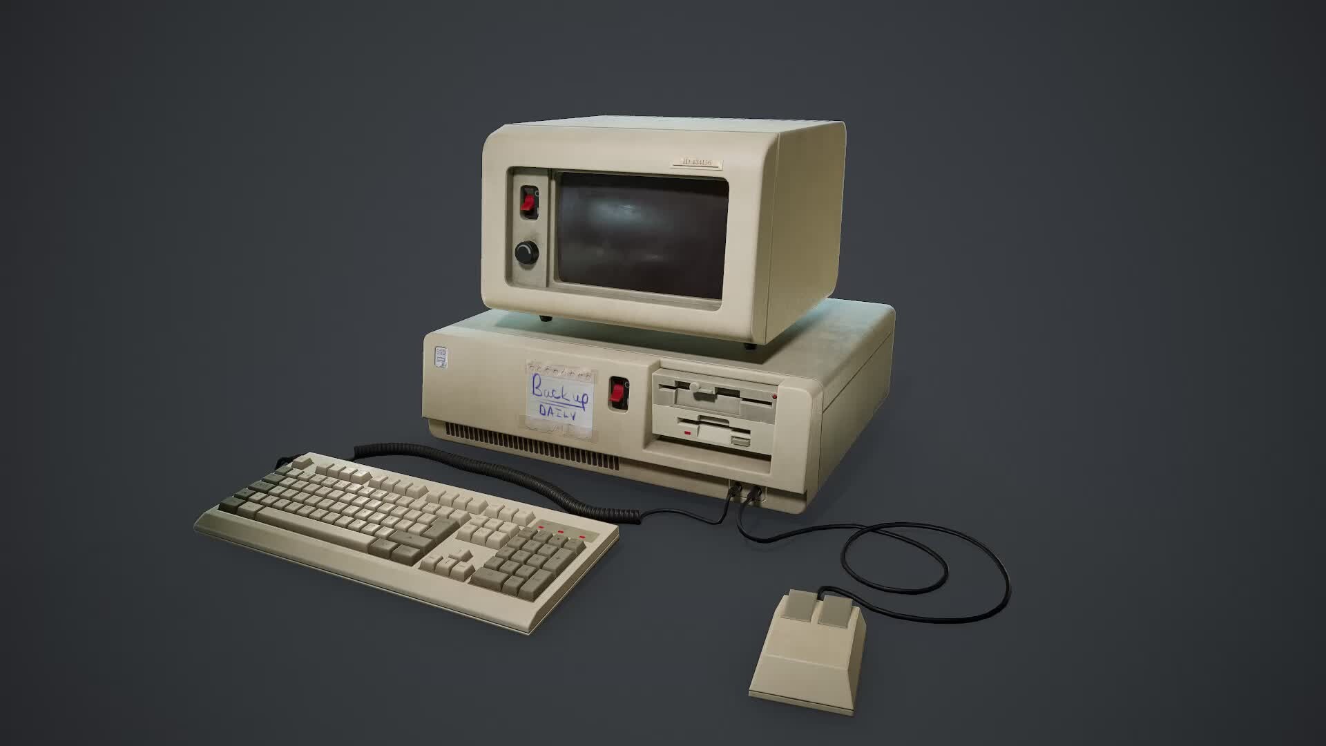 ArtStation - Retro office PC game-ready