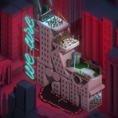 Carte de vœux City 3D