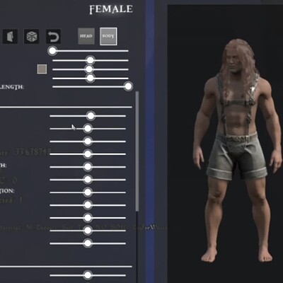 Male Body Customizer - Lean and Padded Authoring Pipeline (Unreal Engine)